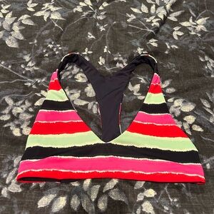 Striped Multicolor Bikini Top
